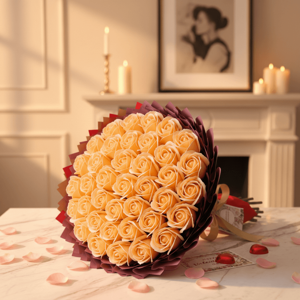 Bukiet 40 róż mydlanych